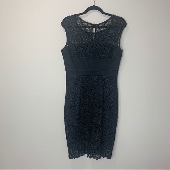 JAX size 8 black lace evening cocktail dress (F1) - Picture 7 of 10